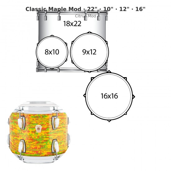 Classic Maple Mod 4-piece shell pack...