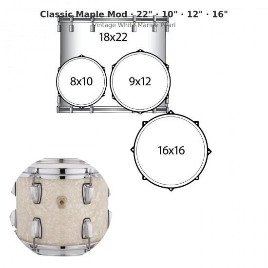 Classic Maple Mod 4-piece shell pack...