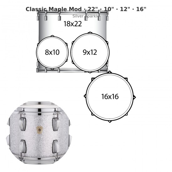 Classic Maple Mod 4-piece shell pack...