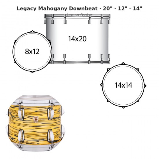 Legacy Mahogany Downbeat 3-piece...