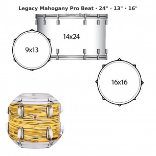 3 fûts Legacy Mahogany Pro...