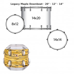 3 fûts Legacy Maple...