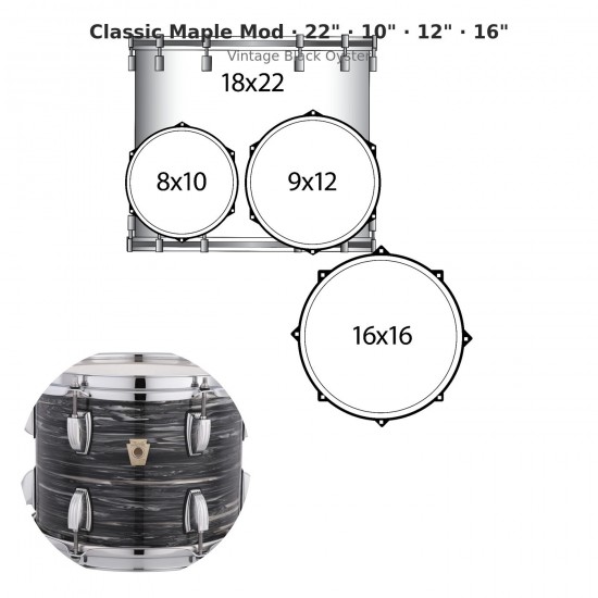 Classic Maple Mod 4-piece shell pack...