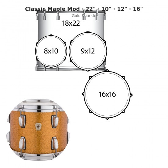 Classic Maple Mod 4-piece shell pack...