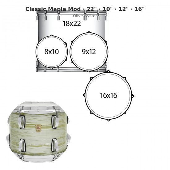 Classic Maple Mod 4-piece shell pack...