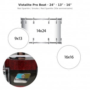 3 fûts Vistalite Pro Beat...
