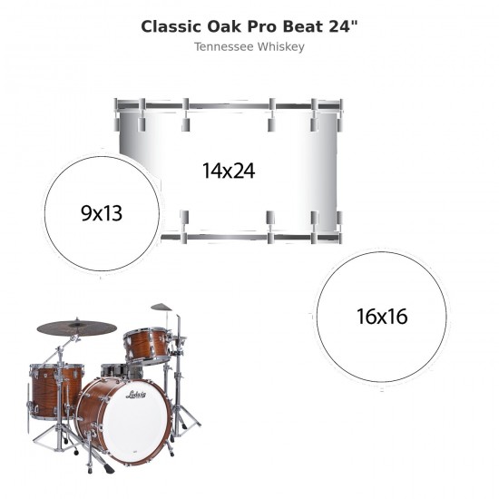 3 fûts Classic Oak Pro Beat 24" -...