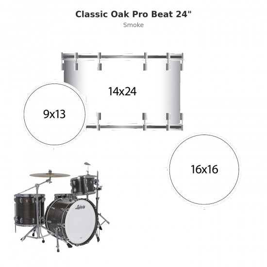 3 fûts Classic Oak Pro Beat 24" - Smoke