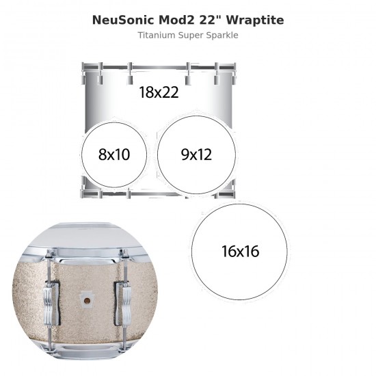 4 fûts NeuSonic Mod2 22" Wraptite -...