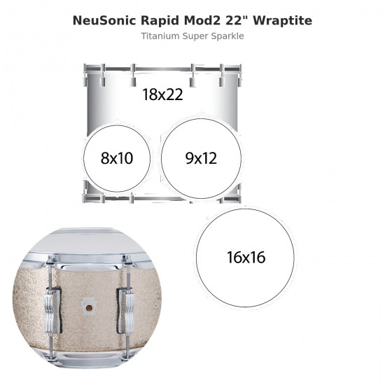 4 fûts NeuSonic Rapid Mod2 22"...