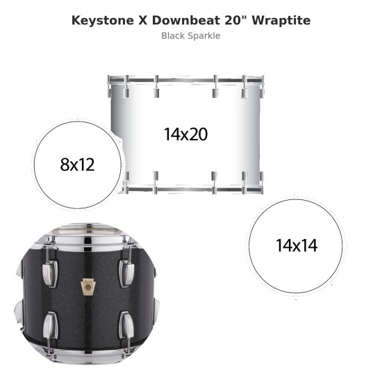 3 fûts Keystone X Downbeat 20"...