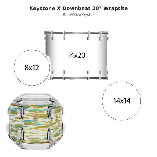 Keystone X Downbeat 3-piece shell...