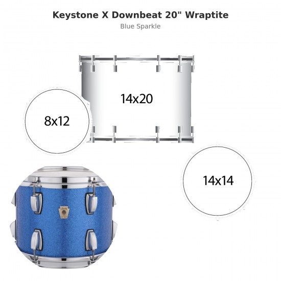 Keystone X Downbeat 3-piece shell...