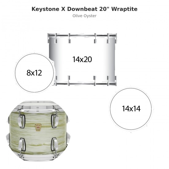Keystone X Downbeat 3-piece shell...