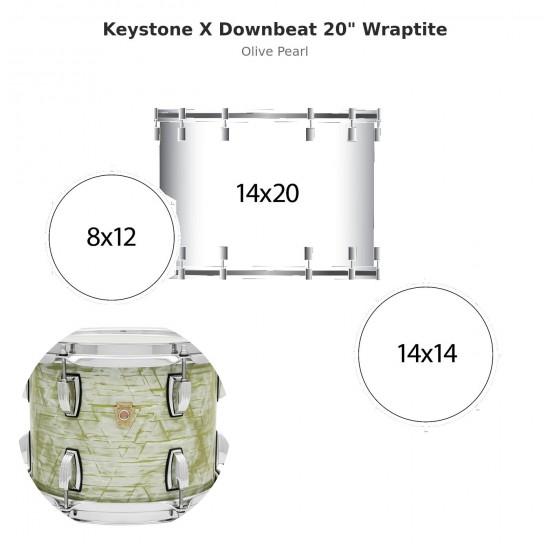 3 fûts Keystone X Downbeat 20"...
