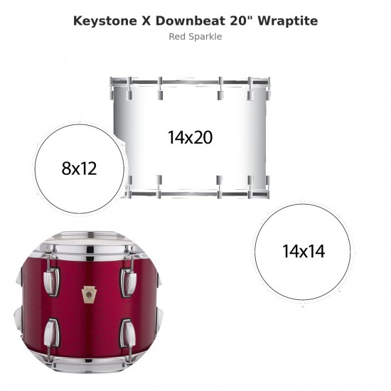 Keystone X Downbeat 3-piece shell...