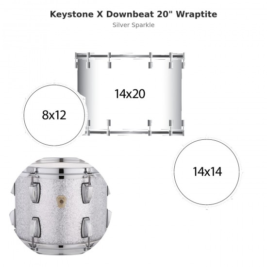 Keystone X Downbeat 3-piece shell...