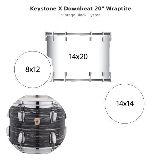 Keystone X Downbeat 3-piece shell...
