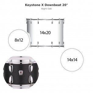 3 fûts Keystone X Downbeat...