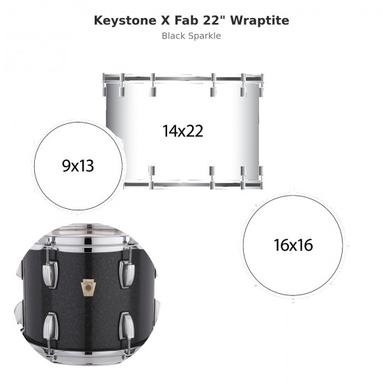 Keystone X Fab 3-piece shell pack 22"...