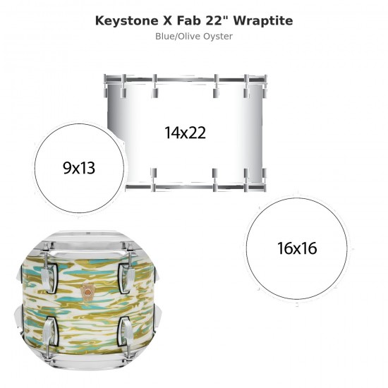 Keystone X Fab 3-piece shell pack 22"...