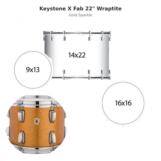 Keystone X Fab 3-piece shell pack 22"...