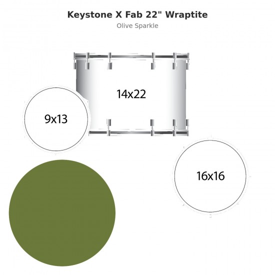 3 fûts Keystone X Fab 22" Wraptite -...