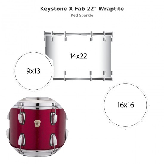 Keystone X Fab 3-piece shell pack 22"...
