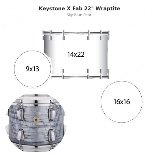 Keystone X Fab 3-piece shell pack 22"...