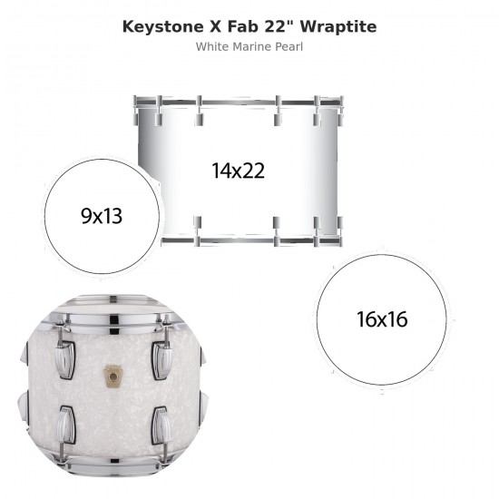 Keystone X Fab 3-piece shell pack 22"...