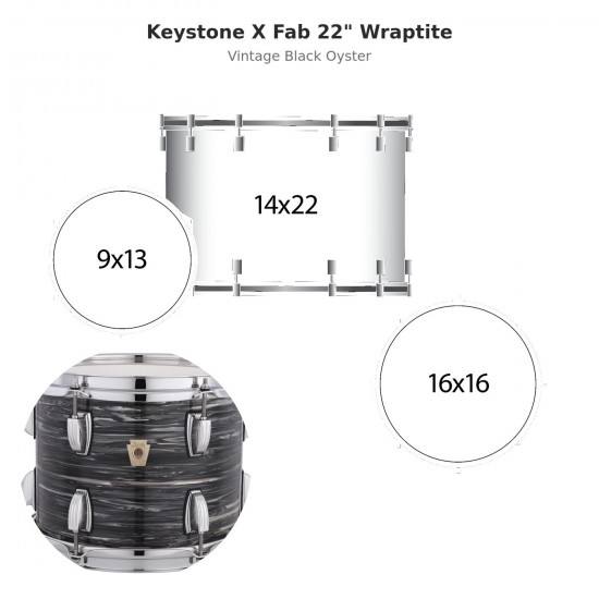 Keystone X Fab 3-piece shell pack 22"...