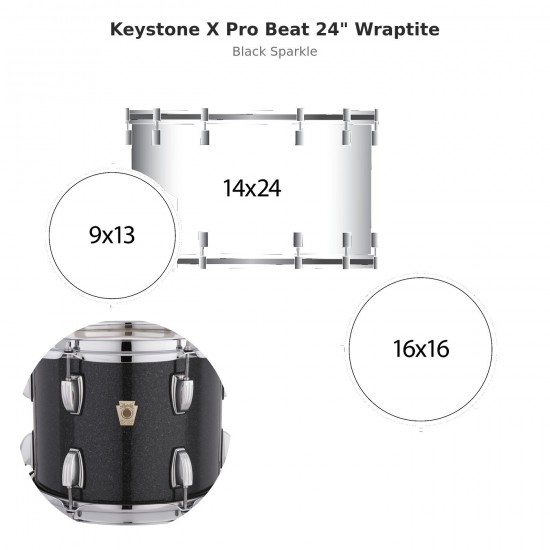 Keystone X Pro Beat 3-piece shell...