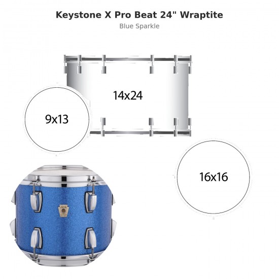 3 fûts Keystone X Pro Beat 24"...