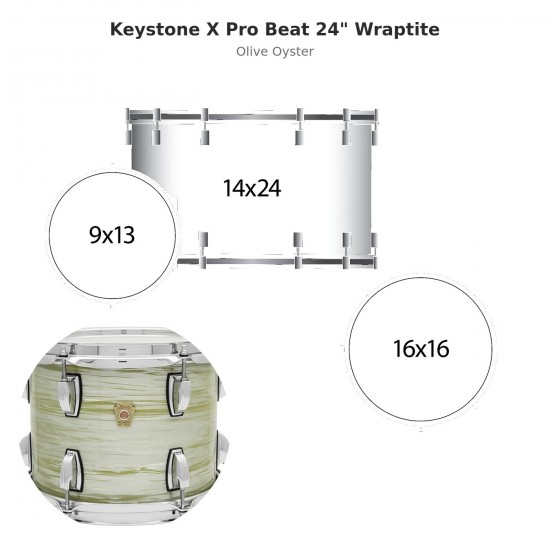 Keystone X Pro Beat 3-piece shell...
