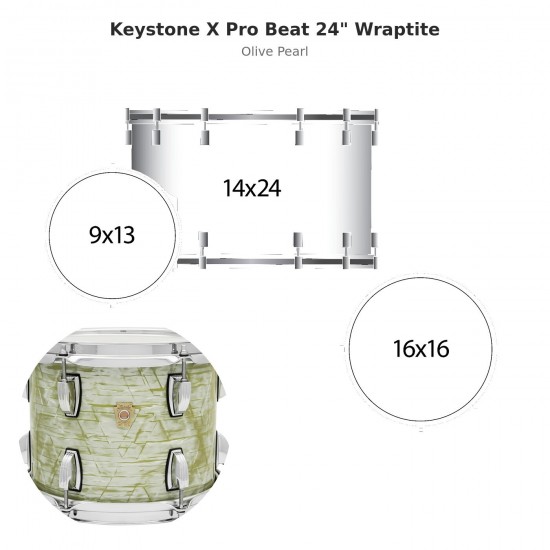3 fûts Keystone X Pro Beat 24"...