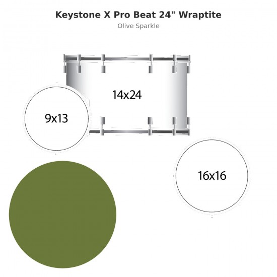 3 fûts Keystone X Pro Beat 24"...