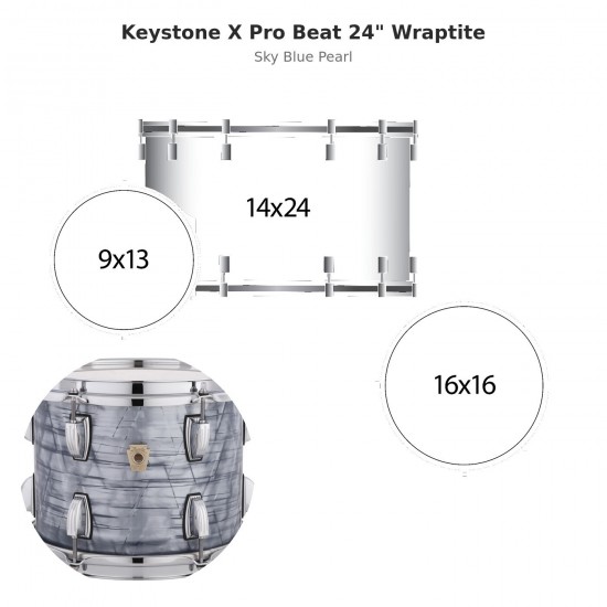 3 fûts Keystone X Pro Beat 24"...