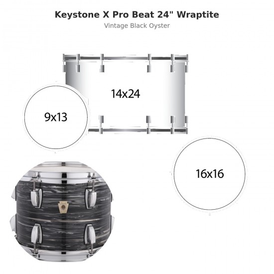 3 fûts Keystone X Pro Beat 24"...