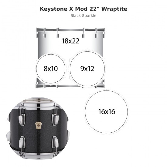Keystone X Mod 4-piece shell pack 22"...
