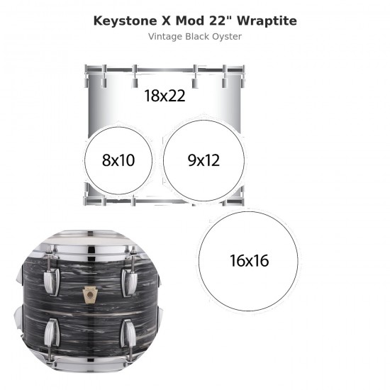 4 fûts Keystone X Mod 22" Wraptite -...