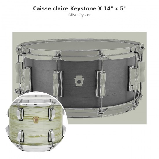 LKS754XX86 Keystone X snare drum 14"...