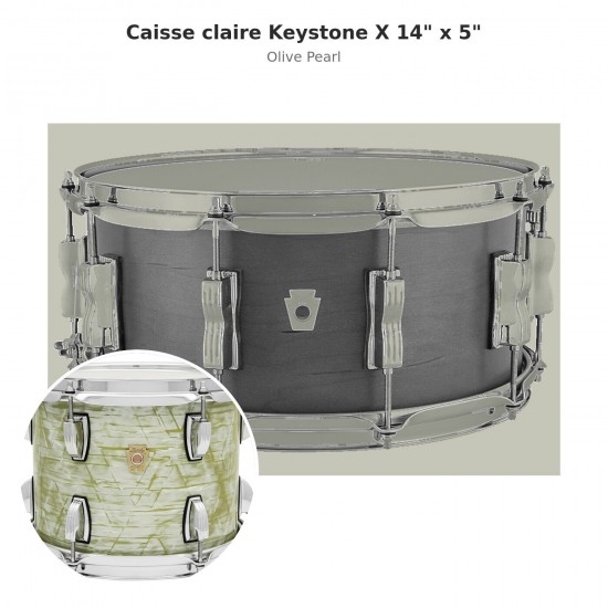 LKS754XX87 Keystone X snare drum 14"...