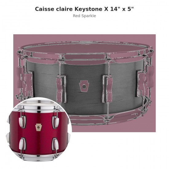 LKS754XX27 Keystone X snare drum 14"...