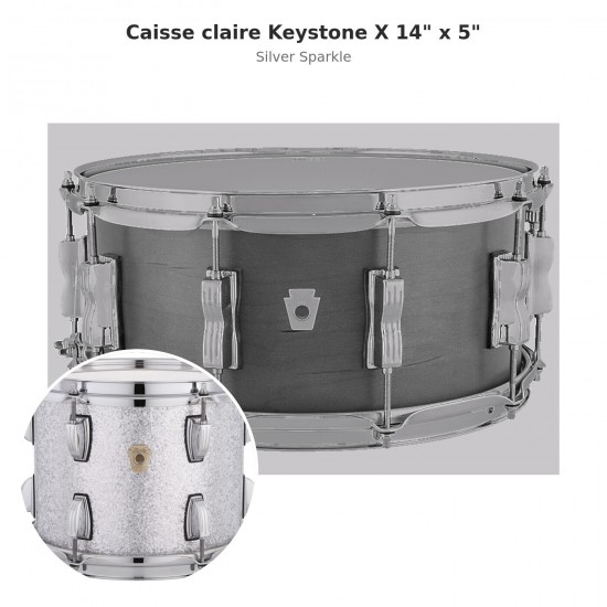 LKS754XX0S Keystone X snare drum 14"...