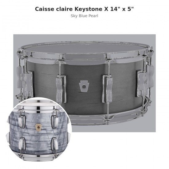 LKS754XX52 Keystone X snare drum 14"...