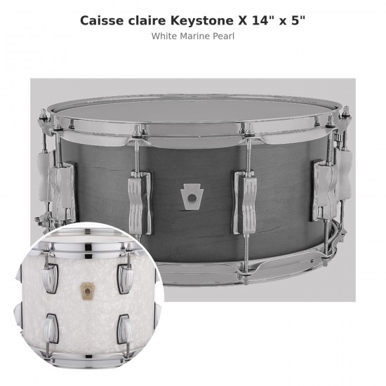 LKS754XX0P Keystone X snare drum 14"...