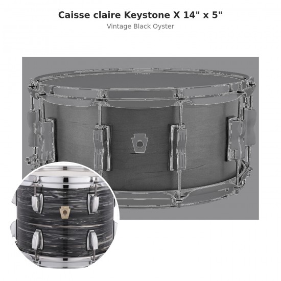 LKS754XX1Q Keystone X snare drum 14"...