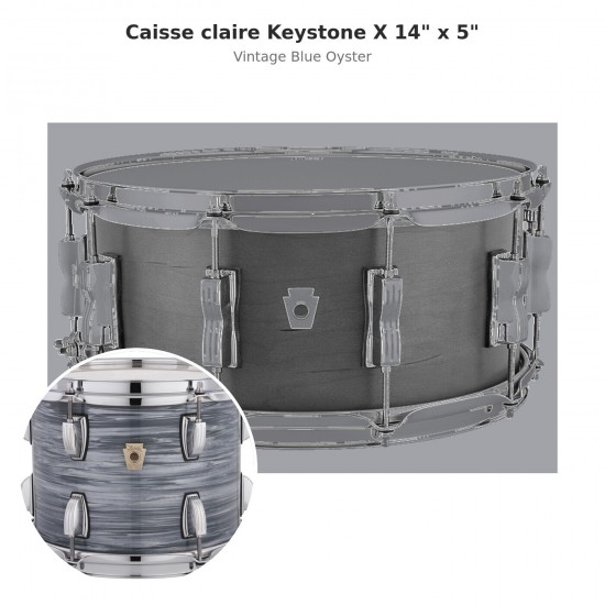 LKS754XX2Q Keystone X snare drum 14"...