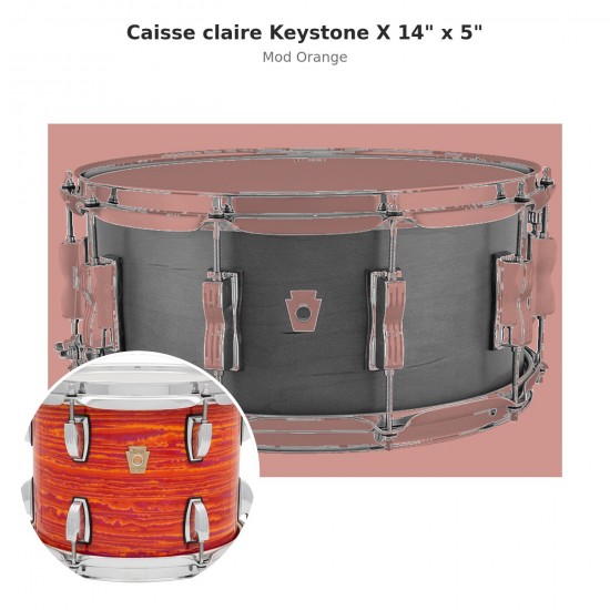 LKS754XX51 Keystone X snare drum 14"...