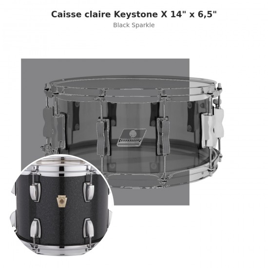 LKS764XX0R Keystone X snare drum 14"...